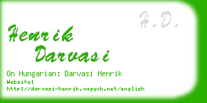 henrik darvasi business card